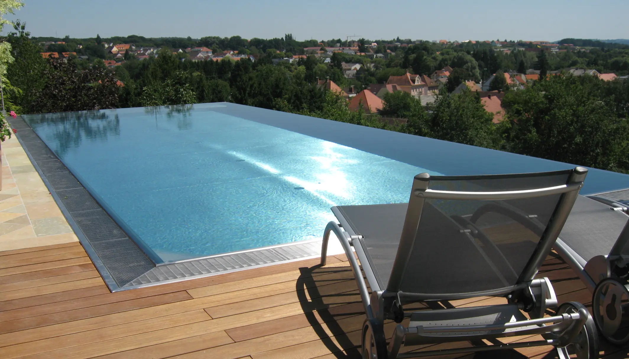 Infinity-Pool aus Edelstahl von Polytherm